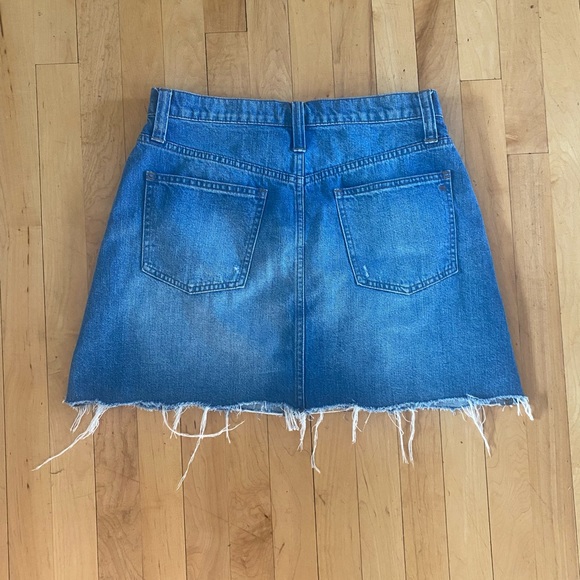 Madewell Mccarren Raw Hem Jean Skirt - Picture 4 of 8